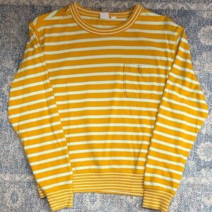 GAP Yellow and White Striped Top Preppy Casual
